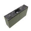 MONDIAZ TURE-DLUX 100cm toiletmeubel Army. EDEN wastafel Lava positie midden. Met 1 kraangat. SW1103656