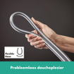 HansGrohe Unica Barre de douche Unica S Puro 65 cm avec support de douchette et flexible de douche Isiflex 160 cm SW918098