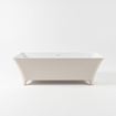 MONDIAZ LUNDY baignoire autoportante - 170x75cm - mat linen / talc (beige / blanc) SW491604