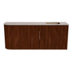 Mondiaz JOYA-DLUX Meuble de salle de bains 101.6cm - arrondi gauche couleur Ruby - Vasque FAYE position Droite 1 trou de robinet couleur Arena. SW1425319