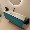 MONDIAZ TURE-DLUX Meuble toilette - 100cm - Smag - EDEN - vasque Ostra - position centrale - sans trou de robinet SW1105086