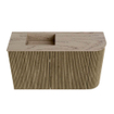 Mondiaz JOYA-DLUX 71.6cm meuble de salle de bains - arrondi droit couleur Dusk - Vasque FAYE position Gauche Sans trou de robinet couleur Arena SW1425766