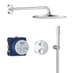 GROHE QuickFix Precision Thermostat Perfect Système de douche encastré - tête de douche Vitalio Rain Mono 310 - chrome. SW1120179