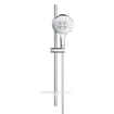GROHE Rainshower Smartactive 150 Glijstangset - 60cm - ronde handdouche - 3 straalsoorten - gladde doucheslang - met zeepschaal - chroom SW472301