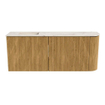 Mondiaz JOYA-DLUX 101.6cm toiletmeubel - ronding rechts kleur Oak - Wastafel FAYE positie Links Zonder kraangat kleur Nata. SW1424064