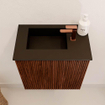 Mondiaz JOYA 40cm meuble de toilette - couleur Ruby - Vasque FAYE position Gauche 1 trou de robinet couleur Urban. SW1421778