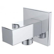 Xellanz Rombo wandaansluitbocht met handdouchehouder vierkant 1/2" chroom SW21235