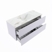 MONDIAZ VICA-DLUX Ensemble meuble de salle de bains - 110cm - meuble bas cale - 2 tiroirs - lavabo encastré cloud centré - 1 trou de robinet - version haute 60cm - frape SW1089023