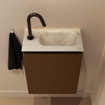 MONDIAZ TURE-DLUX Meuble toilette - 40cm - Rust - EDEN - vasque Ostra - position droite - 1 trou de robinet SW1105055