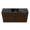Mondiaz JOYA-DLUX Meuble de salle de bains 80cm - couleur Walnut - Vasque FAYE position Milieu Sans trou de robinet couleur Lava SW1422445