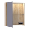 BRAUER Dual Armoire de toilette 60x70x15cm avec éclairage LED indirect porte ouvre sur la gauche Legno Calore SW242113