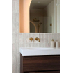 BRAUER Gold Edition Wastafelmengkraan inbouw - gebogen uitloop rechts - hendel middel dik - inclusief inbouwdeel - model E2 PVD - geborsteld goud SW715566