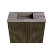 Mondiaz JOYA-DLUX 50cm toiletmeubel - kleur Shadow - Wastafel FAYE positie Links Zonder kraangat kleur Oza. SW1425019