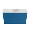 MONDIAZ TURE-DLUX Meuble WC 80 cm Jeans. EDEN lavabo Opalo position milieu. Sans trou de robinet. SW1104364