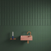 Clou Flush 3 fontein 36x18cm met kraangat rechts mat roze keramiek SW795717