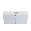 MONDIAZ TURE-DLUX Meuble toilette - 100cm - Clay - EDEN - vasque Ostra - position centrale - sans trou de robinet SW1104762