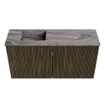 Mondiaz JOYA-DLUX 80cm toiletmeubel - kleur Shadow - Wastafel FAYE positie Links 1 kraangat kleur Sombra. SW1425189