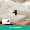 Hansgrohe Vernis mitigeur lavabo 89 sans bonde noir mat SW651542