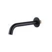 Fortifura Calvi Robinet de baignoire - bec 22cm à raccourcir - flexible - douchette stick - partie encastrable - support mural - noir mat SW1130180