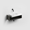 Clou Mini Wash Me fontein 45x19cm zonder kraangat en plug kranenbank rechts Keramiek Wit SW9289