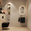 MONDIAZ TURE-DLUX Meuble toilette - 40cm - Urban - EDEN - vasque Frappe - position droite - 1 trou de robinet SW1102612