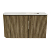 Mondiaz JOYA-DLUX 71.6cm meuble de toilette - arrondi gauche couleur Dusk - Vasque FAYE position Droite 1 trou de robinet couleur Ostra. SW1423424