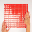 The Mosaic Factory Barcelona carrelage mosaïque - 30x30cm - carrelage mural - Carré - Porcelaine Rouge Brillant SW157267