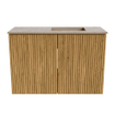 Mondiaz JOYA-DLUX 60cm toiletmeubel - kleur Oak - Wastafel FAYE positie Rechts Zonder kraangat kleur Arena. SW1423841