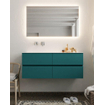 Mondiaz VICA ensemble de meuble de salle de bain - 120cm - meuble sous-vasque smag - 4 tiroirs - lavabo cloud gauche - sans trou de robinet version XL 60cm de haut SW1090090