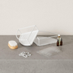 Umbra Cubiko corbeille de douche d'angle 26x26x11cm set de 2 acier blanc SW719955