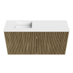 Mondiaz JOYA 80cm meuble de salle de bains - couleur Dusk - Vasque FAYE position Gauche Sans trou de robinet couleur Talc. SW1421588