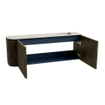 Mondiaz JOYA-DLUX 111.6cm toiletmeubel - ronding links kleur Shadow - Wastafel FAYE positie Rechts Zonder kraangat kleur Nata. SW1424997