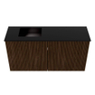 Mondiaz JOYA 80cm meuble de toilette - couleur Walnut - Vasque FAYE position Gauche Sans trou de robinet couleur Urban SW1421362