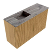 Mondiaz JOYA-DLUX 70cm meuble de salle de bains - couleur Oak - Vasque FAYE position Gauche 1 trou de robinet couleur Sombra. SW1424233