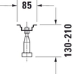 Duravit pieds de baignoire par 2 pièces pour dimension >1000mm 0313475