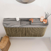 Mondiaz JOYA-DLUX 93.2cm toiletmeubel - ronding links en rechts kleur Dusk - Wastafel FAYE positie Midden 1 kraangat kleur Sombra. SW1426188