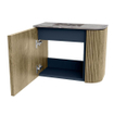 Mondiaz JOYA-DLUX 51.6cm toiletmeubel - ronding rechts kleur Dusk - Wastafel FAYE positie Links 1 kraangat kleur Sombra. SW1426152