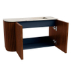 Mondiaz JOYA-DLUX Meuble de salle de bains 71.6cm - arrondi gauche couleur Ruby - Vasque FAYE position Droite Sans trou de robinet couleur Nata SW1426264
