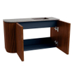 Mondiaz JOYA-DLUX Meuble de salle de bains 71,6cm - arrondi gauche couleur Ruby - Vasque FAYE position Droite Sans trou de robinet couleur Oza SW1425535