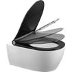 Pressalit Sway d2 abattant WC avec fermeture douce et déverrouillage rapide noir SW73281