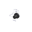 Plieger Como crochet pour serviette magnétique 49mm noir mat SW375364