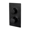 Fortifura Calvi Inbouw Regendoucheset - thermostatisch - plafondarm - 25cm hoofddouche - staaf handdouche - gladde doucheslang - mat zwart SW809521