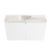 MONDIAZ TURE-DLUX Meuble de toilettes 80 cm Talc. EDEN lavabo Frappe position milieu. Avec 1 trou de robinet. SW1102592