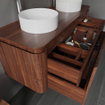 Saniclass Terra Ensemble meuble de salle de bain - 120x42x45,5 cm - plan Châtaignier (noyer) - 2 tiroirs - Châtaignier (noyer) SW1441234