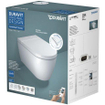 Duravit SensoWash Starck f douche WC compact avec WC suspendu sans bride à chasse profonde 37.8x57.5cm avec abattant blanc SW962351