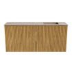 Mondiaz JOYA-DLUX 90cm meuble de salle de bains - couleur Oak - Vasque FAYE position Droite 1 trou de robinet couleur Arena. SW1423860