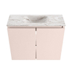 MONDIAZ TURE-DLUX Meuble WC 60 cm Rosee. Lavabo EDEN Glace position milieu. Avec 1 trou de robinet. SW1103482