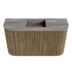 Mondiaz JOYA-DLUX 73.2cm toiletmeubel - ronding links en rechts kleur Dusk - Wastafel FAYE positie Midden Zonder kraangat kleur Oza. SW1426021