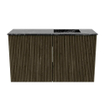 Mondiaz JOYA-DLUX 70cm meuble de salle de bains - couleur Shadow - Vasque FAYE position Droite 1 trou de robinet couleur Lava. SW1422824