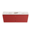 MONDIAZ TURE-DLUX Meuble toilette - 120cm - Fire - EDEN - vasque Frappe - position centrale - sans trou de robinet SW1102754